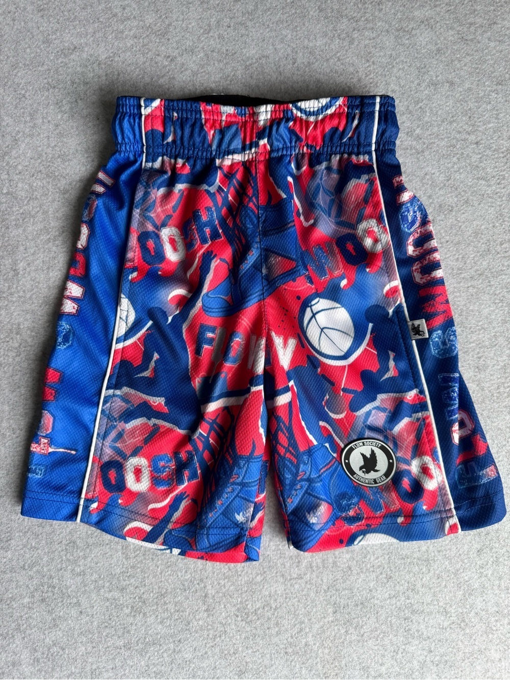 Flow Society Flow Swoosh Blue/Red Boys' Attack Shorts XS